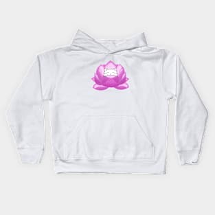 Cat In A Lotus Kids Hoodie